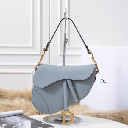 D collection Light Blue Saddle Shoulder Bag For Women