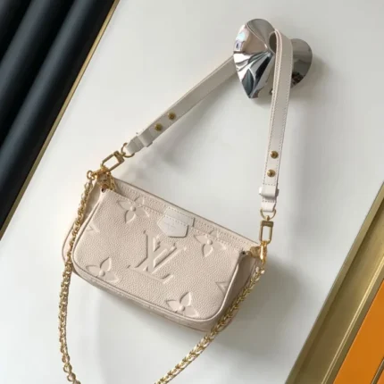 L Collection White Silk Screen Fashion Bag