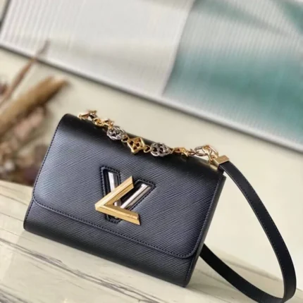 L Collection Twist MM Black Elegant Handbag For women