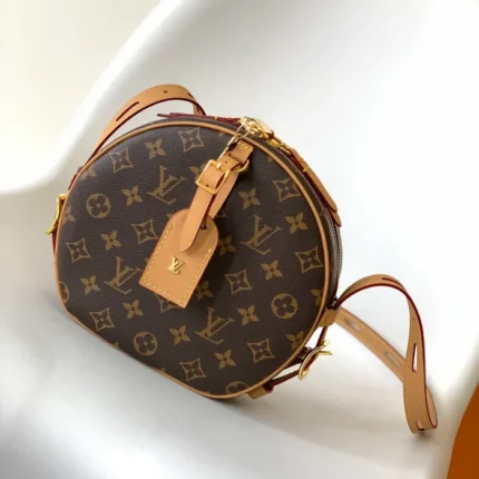 L Collection Vintage printed Round bag